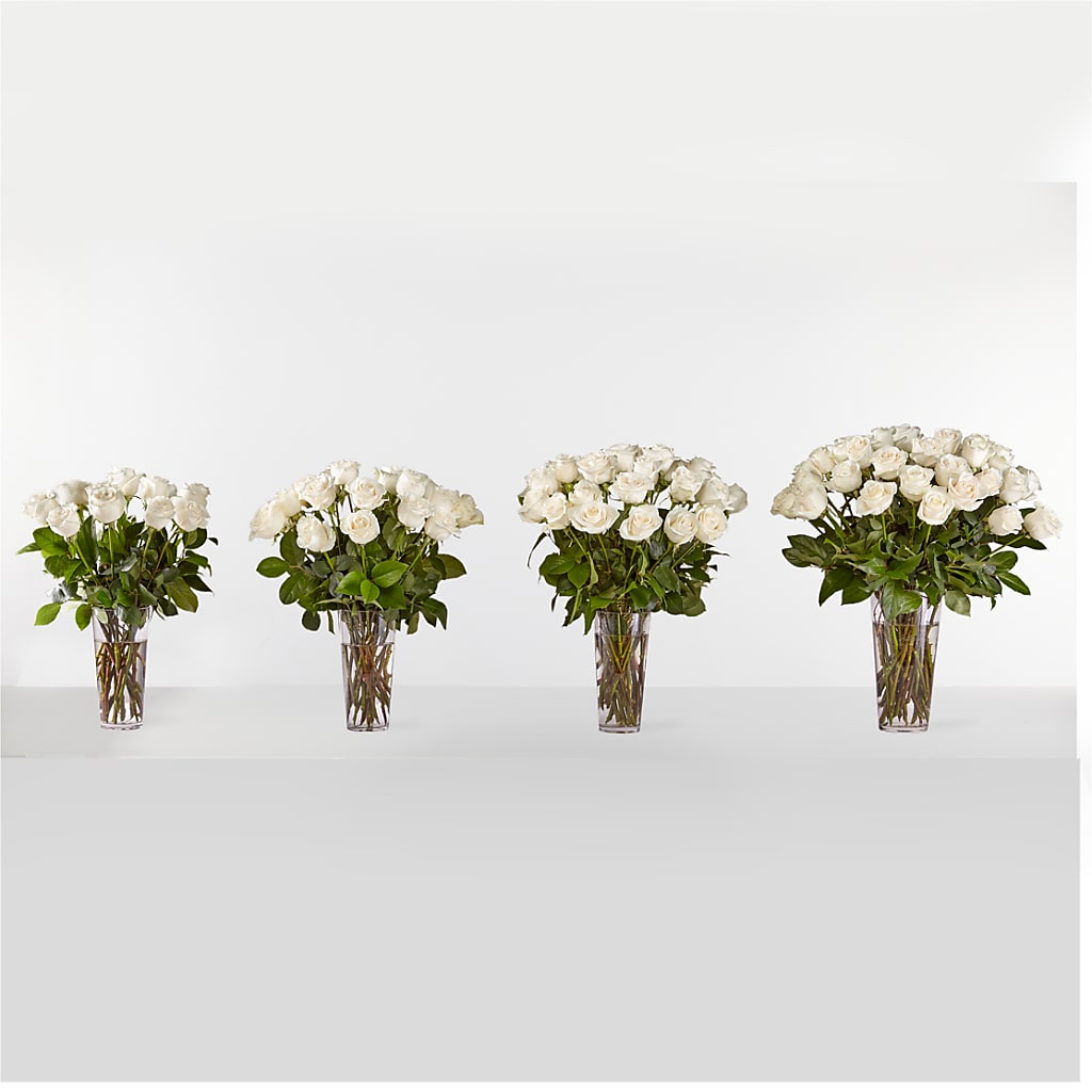 Long Stem White Rose Bouquet – Leekers Floral, Park City KS