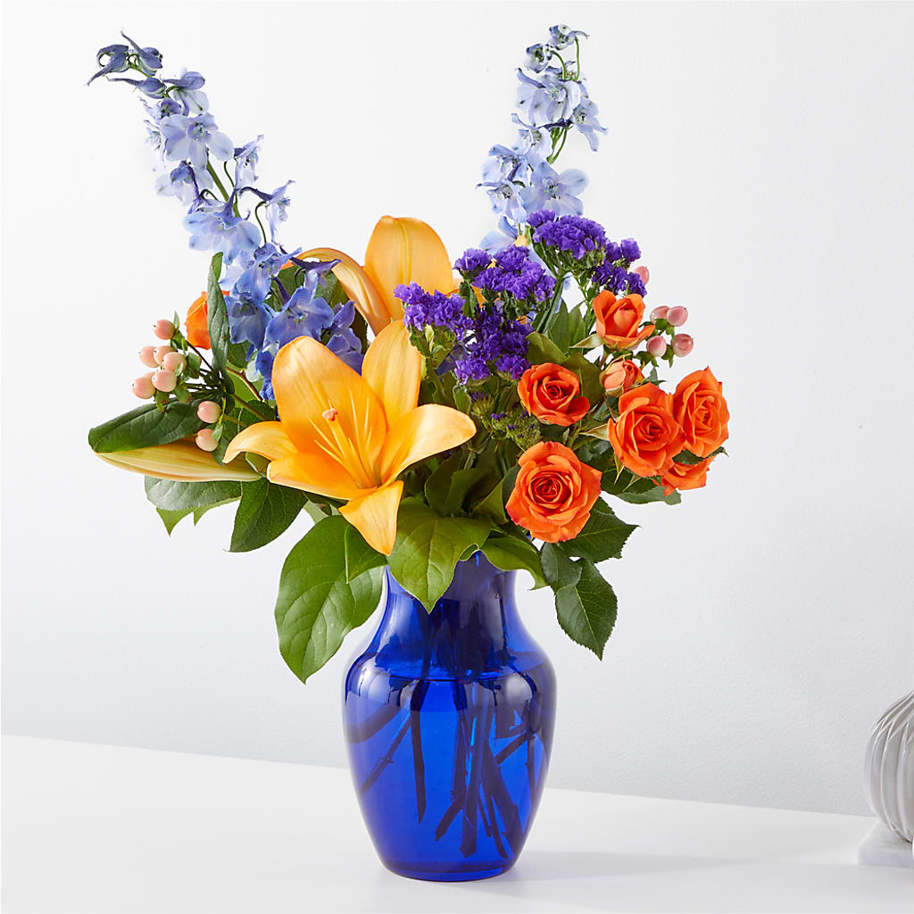 Radiant Citrus Bouquet – Leekers Floral, Park City KS