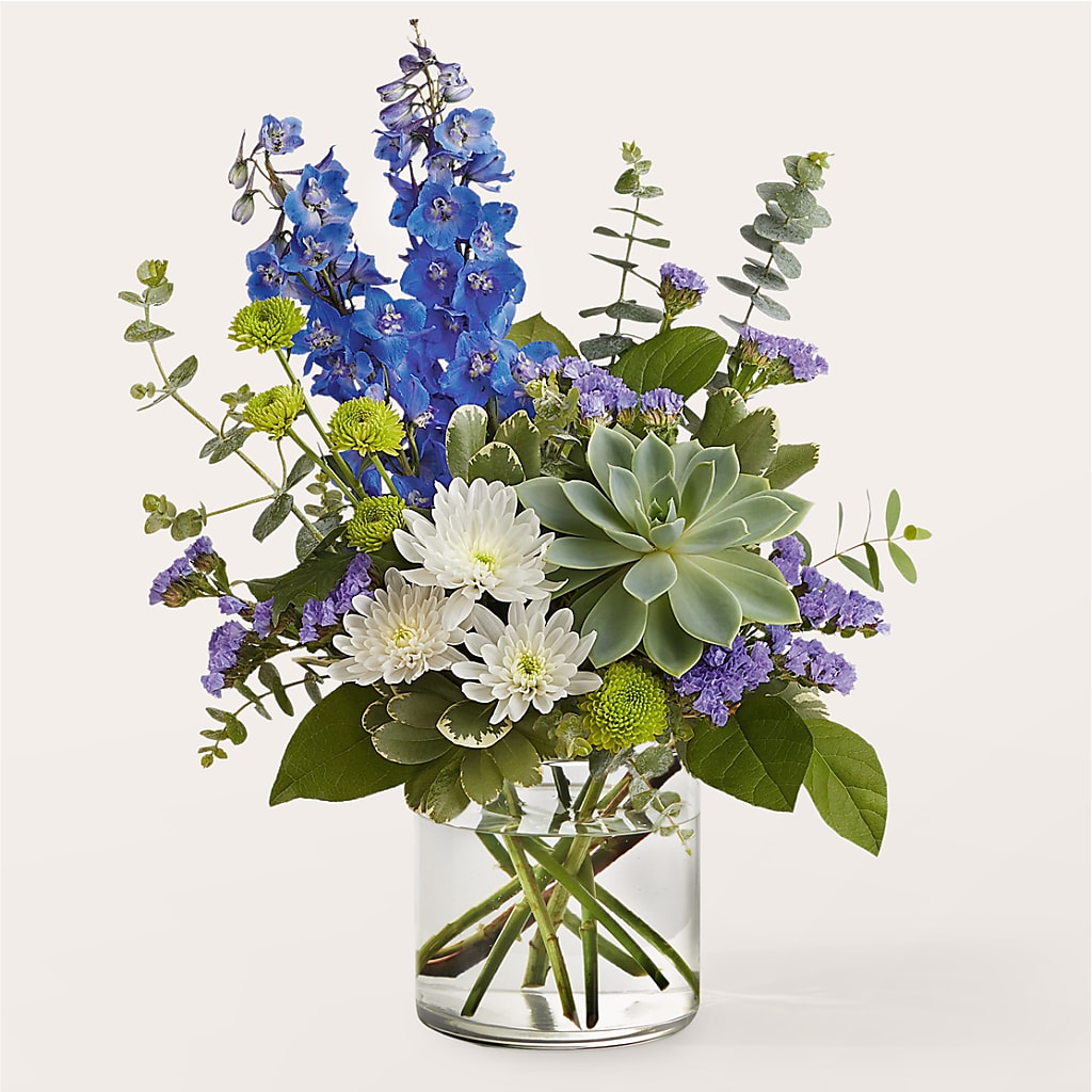 Cerulean Waves Bouquet – Leekers Floral, Park City KS