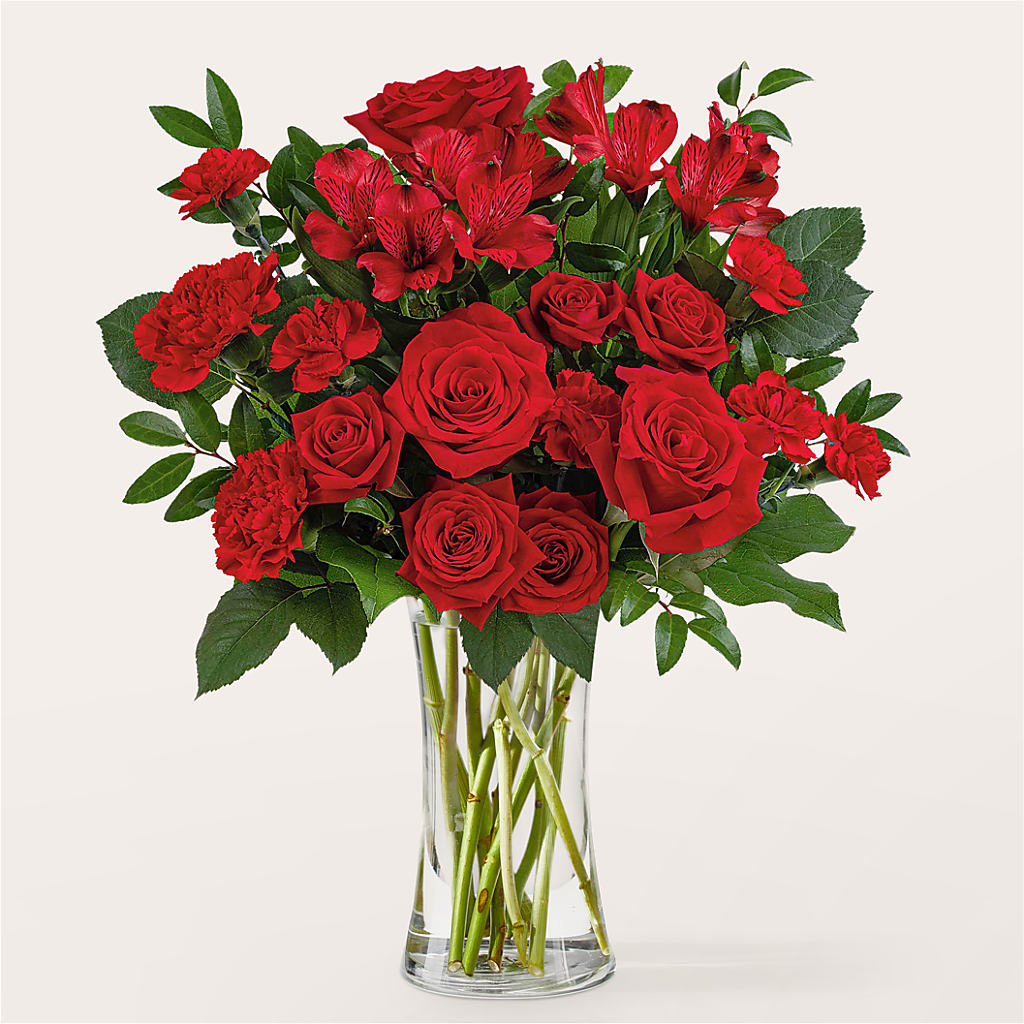Brilliant Ruby Bouquet – Leekers Floral, Park City KS