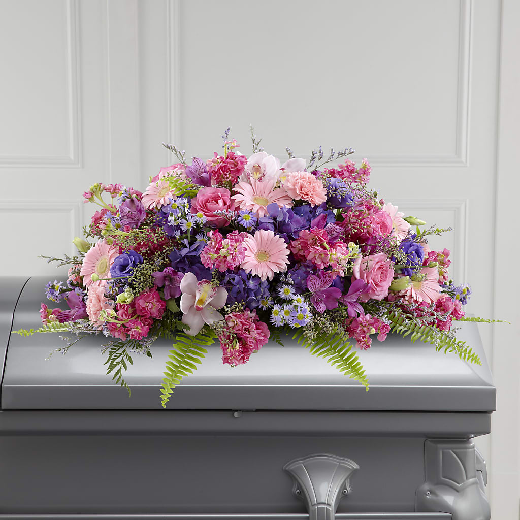 Glorious Garden Casket Spray – Leekers Floral, Park City KS