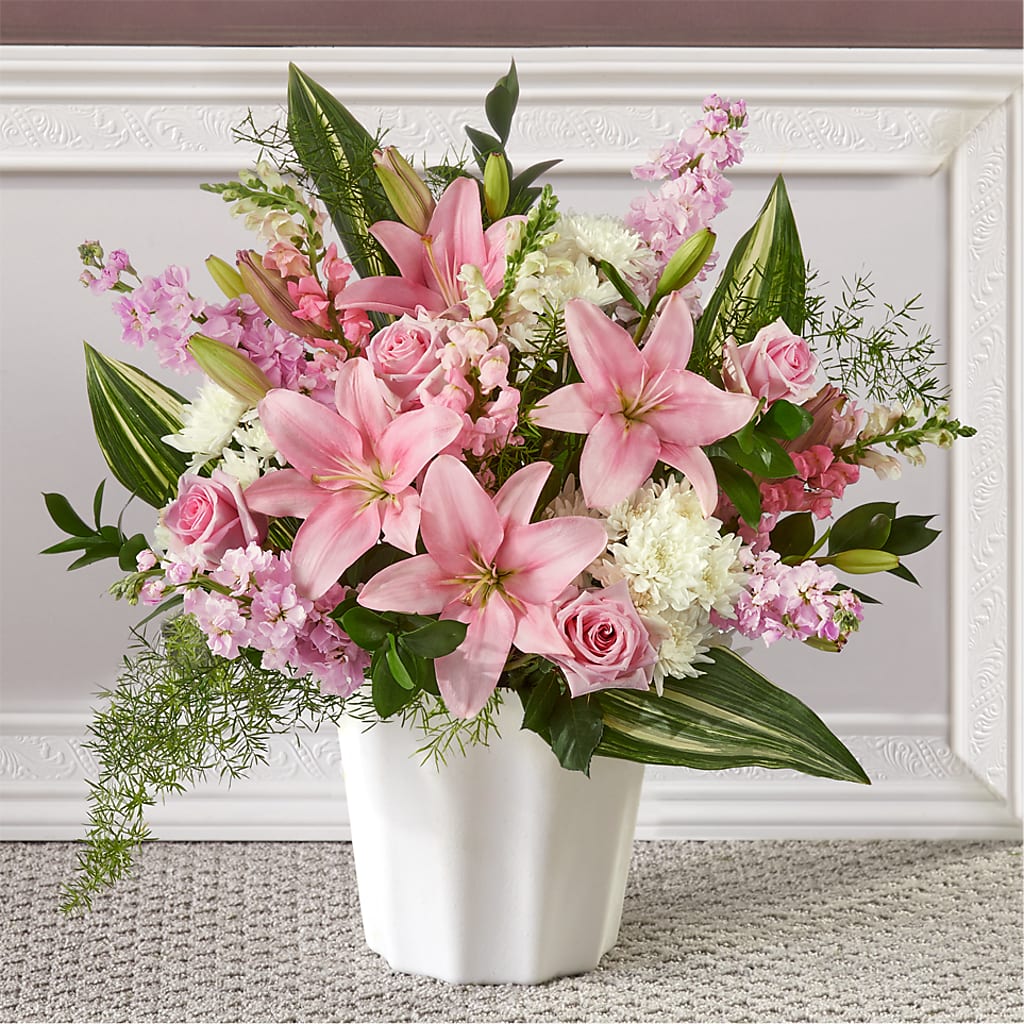 Simply Serene Floor Basket – Leekers Floral, Park City KS