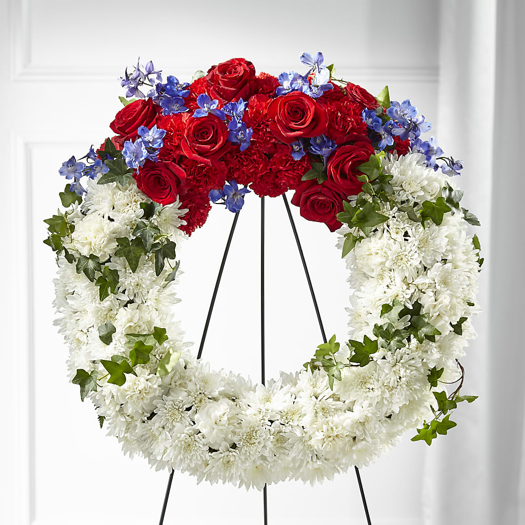 Patriotic Passion Wreath – Leekers Floral, Park City KS