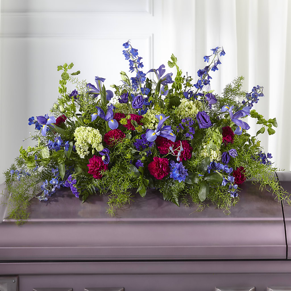 Always Treasured Casket Spray – Leekers Floral, Park City KS