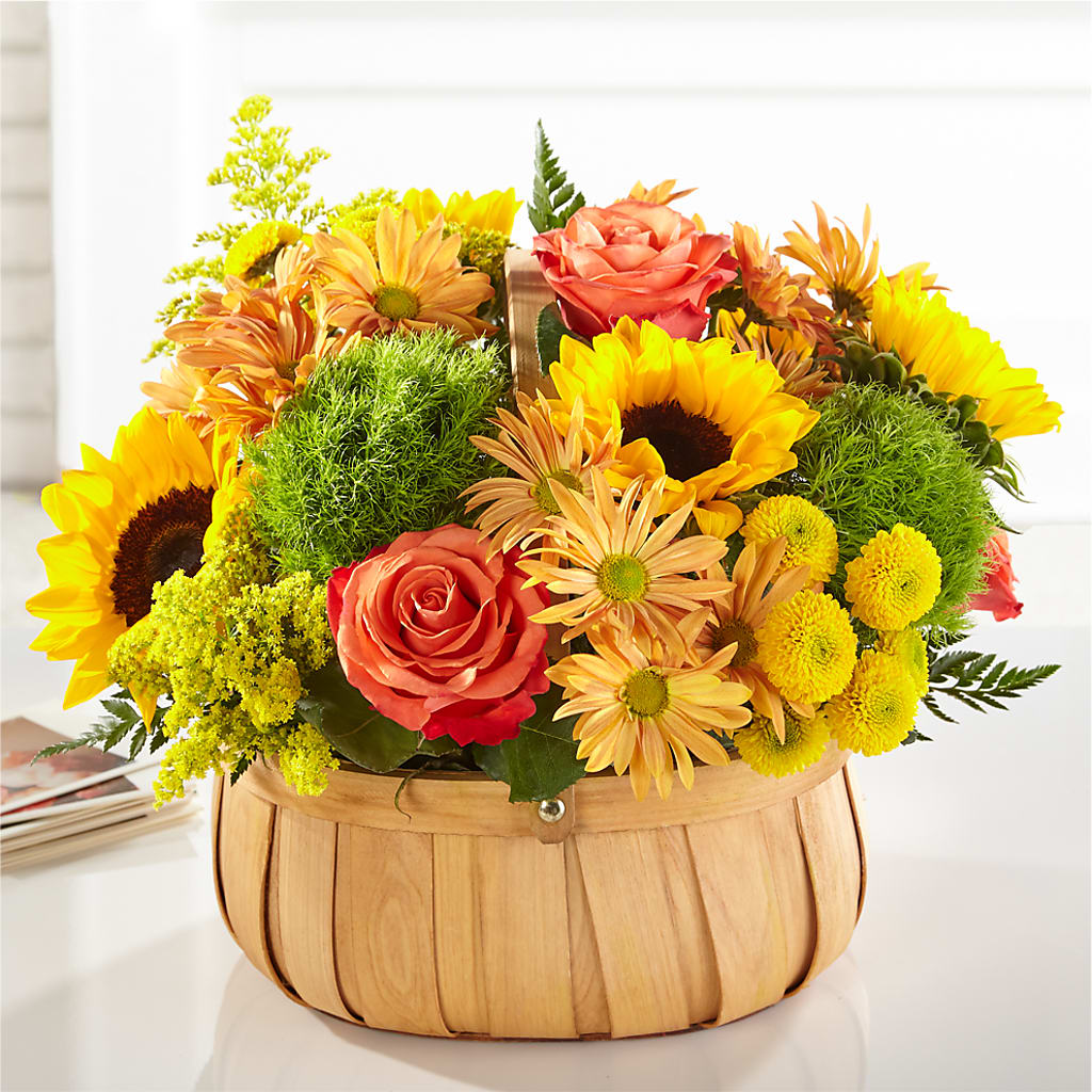 Harvest Sunflower Basket – Leekers Floral, Park City KS