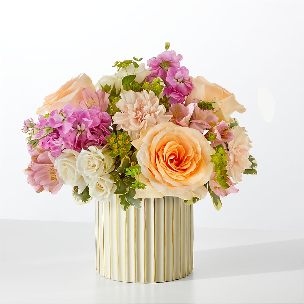 Paradise Bouquet with Ivory Vase – Leekers Floral, Park City KS