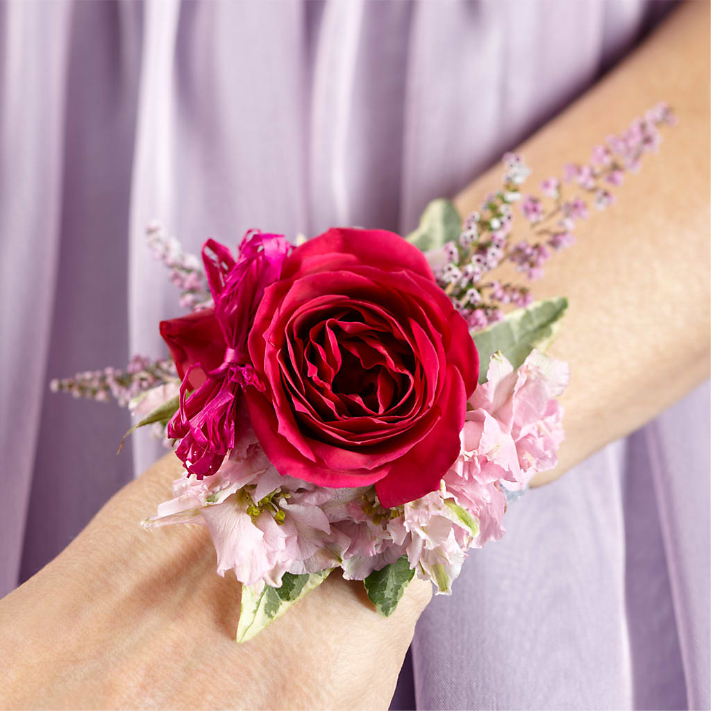 Rose Charm Corsage – Leekers Floral, Park City KS