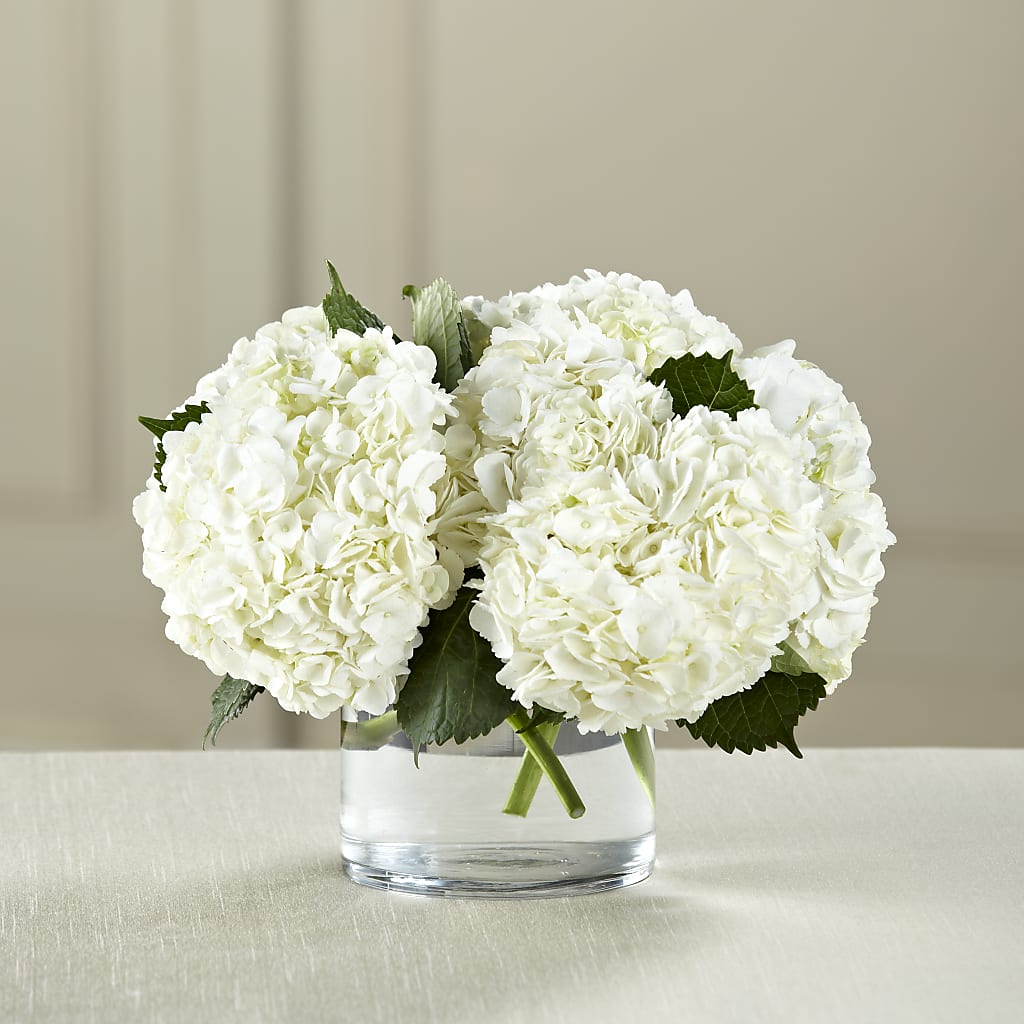 White Hydrangea Bouquet – Leekers Floral, Park City KS