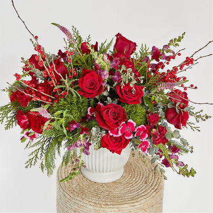 Big Red Bow Bouquet –  Leekers Floral, Park City KS
