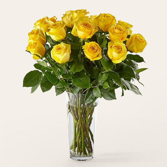 Long Stem Yellow Rose Bouquet –  Leekers Floral, Park City KS