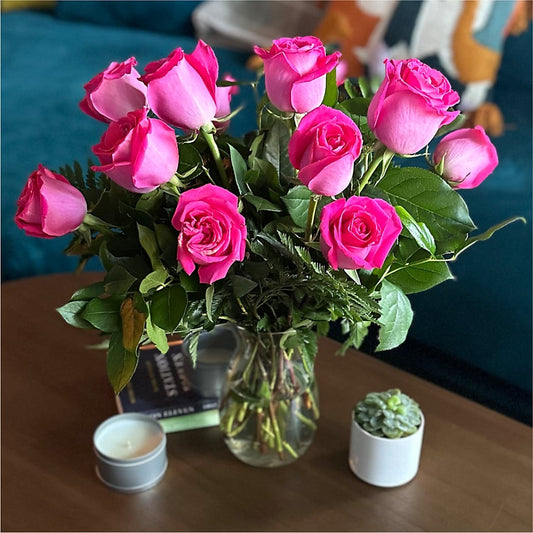 Long Stem Pink Rose Bouquet –  Leekers Floral, Park City KS