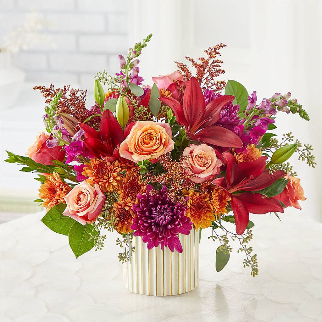 Burgundy Landscape Bouquet –  Leekers Floral, Park City KS