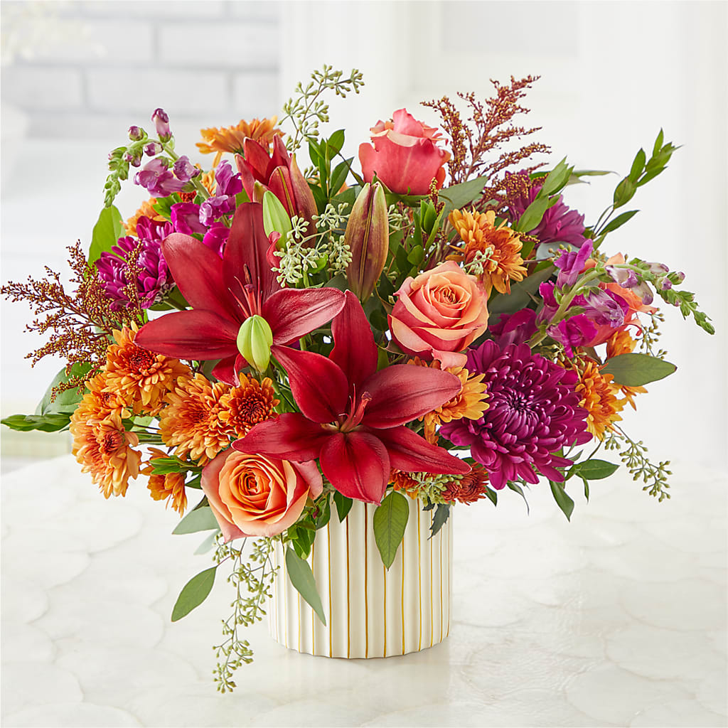 Burgundy Landscape Bouquet –  Leekers Floral, Park City KS