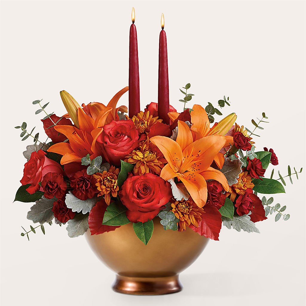 Fruits of Fall Centerpiece –  Leekers Floral, Park City KS