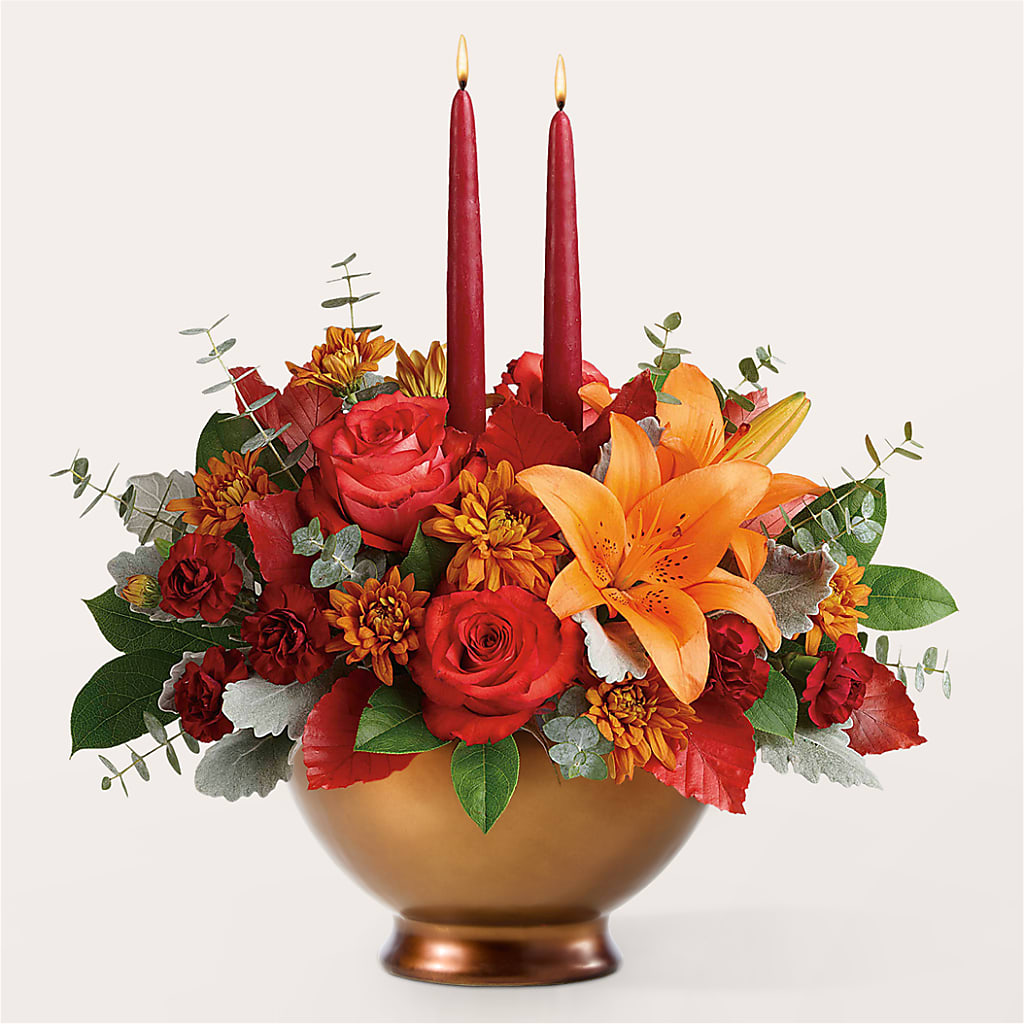 Fruits of Fall Centerpiece –  Leekers Floral, Park City KS