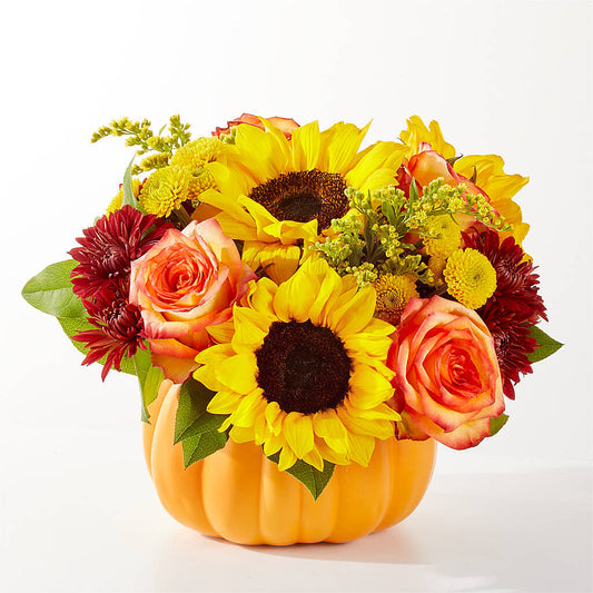 Golden Gourd Pumpkin Bouquet –  Leekers Floral, Park City KS