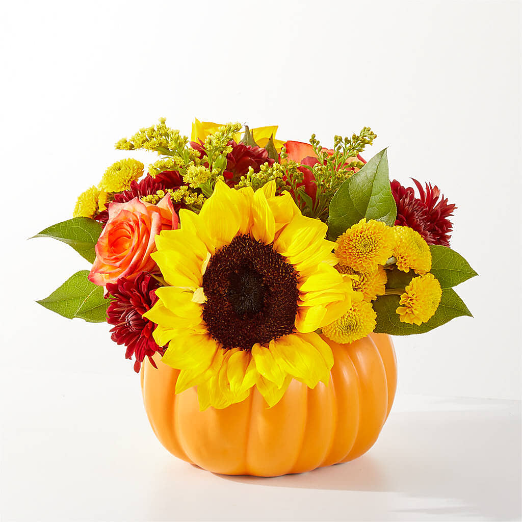 Golden Gourd Pumpkin Bouquet –  Leekers Floral, Park City KS
