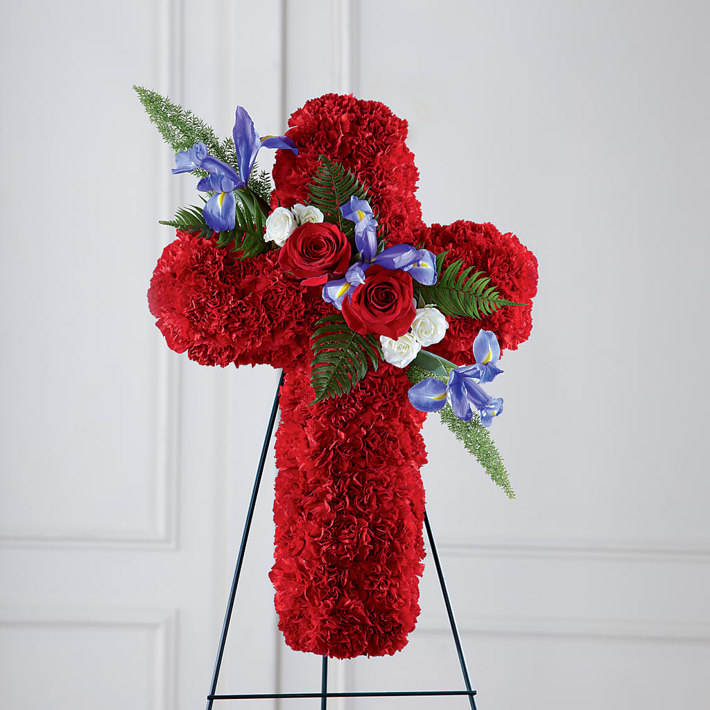 Faithful Hero Floral Cross –  Leekers Floral, Park City KS