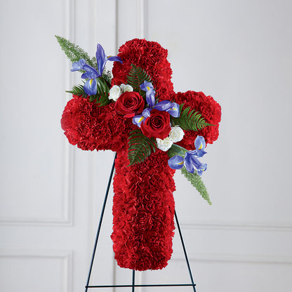 Faithful Hero Floral Cross –  Leekers Floral, Park City KS