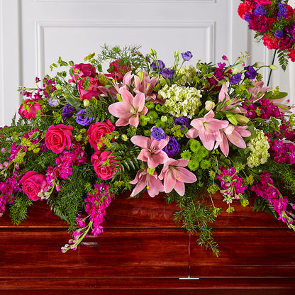 Radiant Tribute Casket Spray –  Leekers Floral, Park City KS