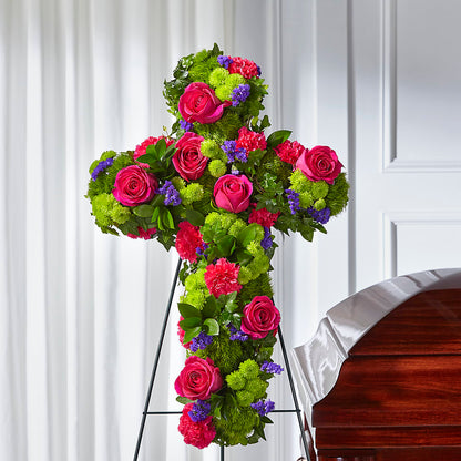 Tribute Rose Floral Cross –  Leekers Floral, Park City KS
