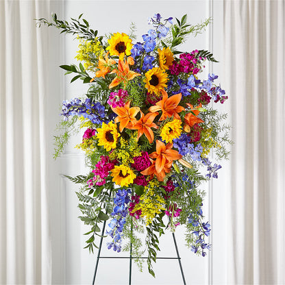 Sunlit Memories Standing Spray (Standard) –  Leekers Floral, Park City KS