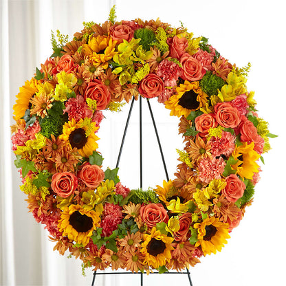Autumnal Memories Wreath (Standard) –  Leekers Floral, Park City KS