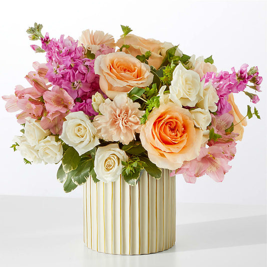 Paradise Bouquet with Ivory Vase –  Leekers Floral, Park City KS