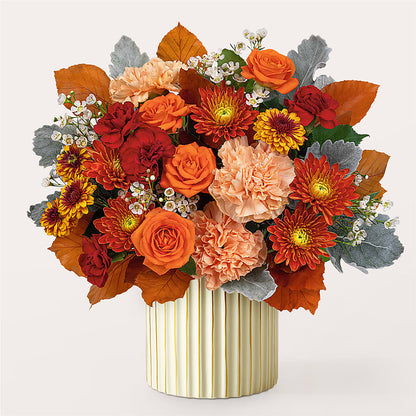Merlot Bouquet with Ivory Vase –  Leekers Floral, Park City KS