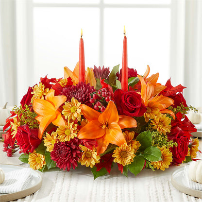 Autumn's Embrace Centerpiece –  Leekers Floral, Park City KS