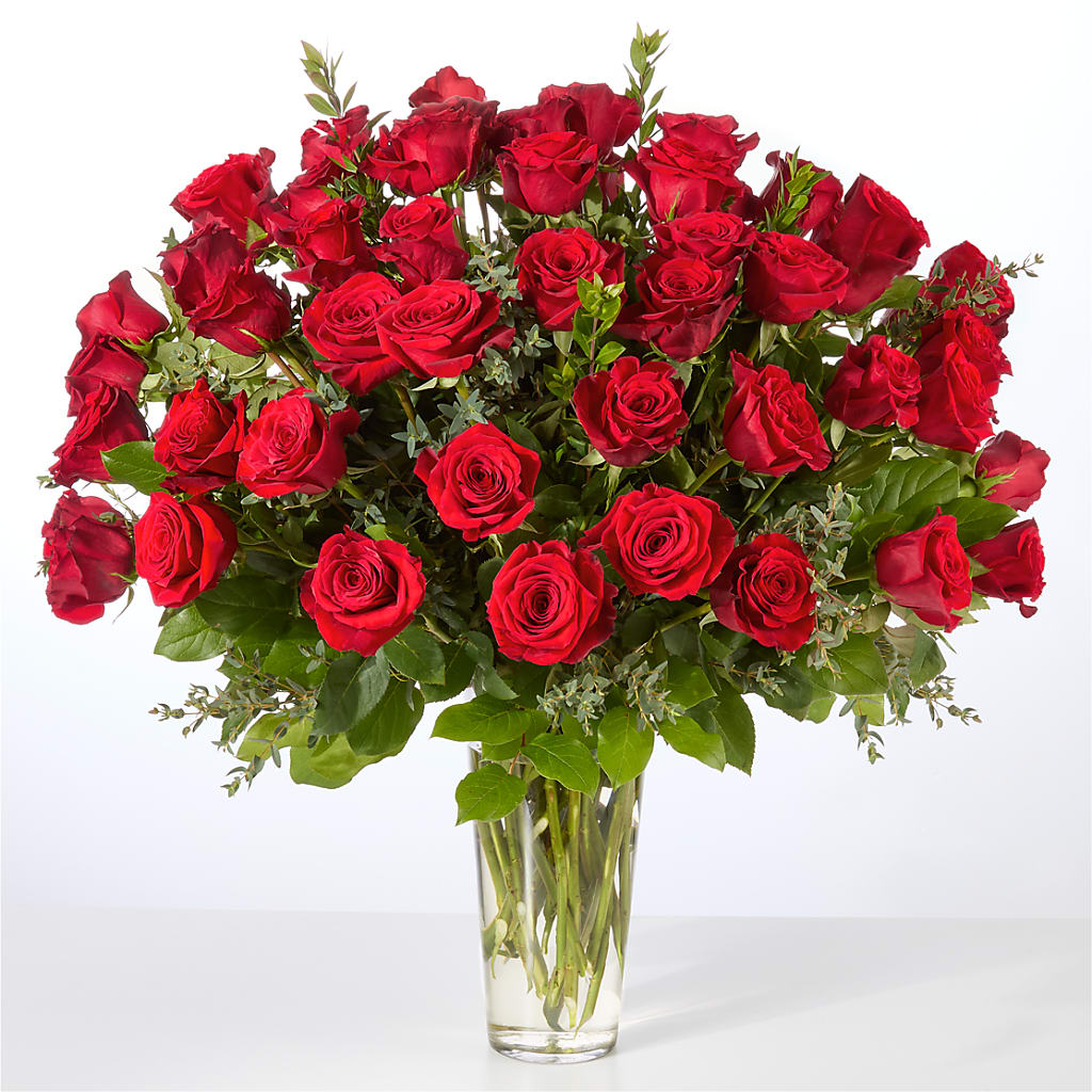 Forever Yours Fifty Stem Red Rose Bouquet –  Leekers Floral, Park City KS