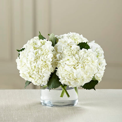 White Hydrangea Bouquet –  Leekers Floral, Park City KS